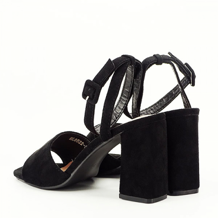 Sandale negre cu toc BL6522 131 [4]