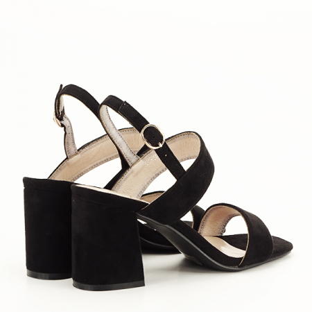 Sandale negre cu toc comod Erika 130 [4]