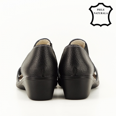 Sandale negre din piele naturala Calypso 127 [4]