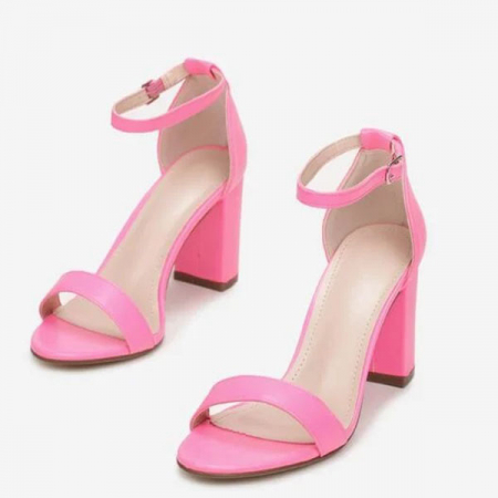 Sandale roz cu toc gros Ingrid 125 [5]
