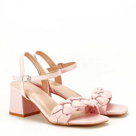 Sandale roz deschis cu toc gros BL6380 128 [3]