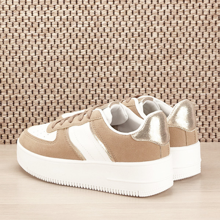 Sneakers alb cu bej Rania M2 [3]