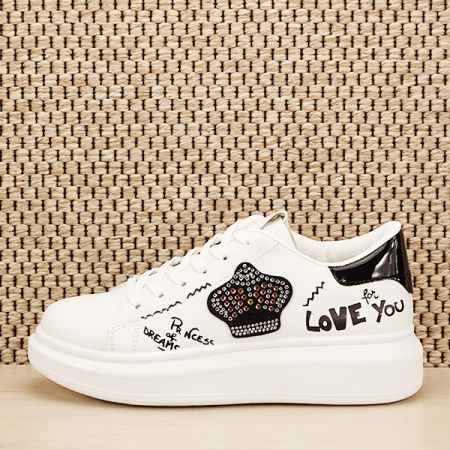 Sneakers alb cu brosa Mina M4 [1]