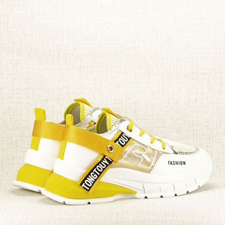 Sneakers alb cu galben Mara M4 [6]