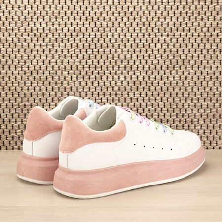 Sneakers alb cu roz Britney M3 [6]