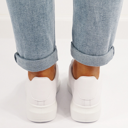 Sneakers albi cu talpa groasa B-M-8826 M7 [5]