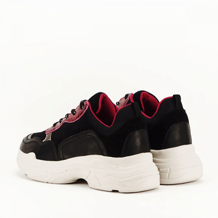 Sneakers negru cu rosu Gabriela M3 [4]
