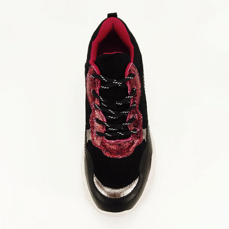 Sneakers negru cu rosu Gabriela M3 [2]