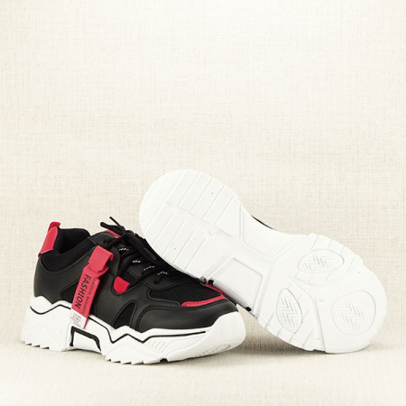 Sneakers negru cu rosu Ioana M2 [7]