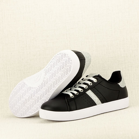 Sneakers negru cu sclipici Betina M3 [7]