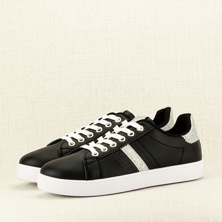 Femei - Sneakers negru cu sclipici Betina M3