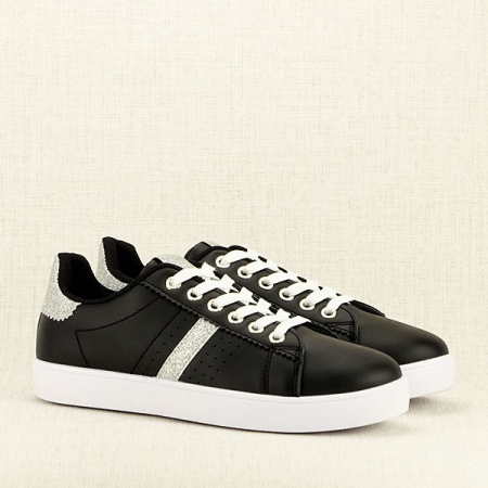 Sneakers negru cu sclipici Betina M3 [3]