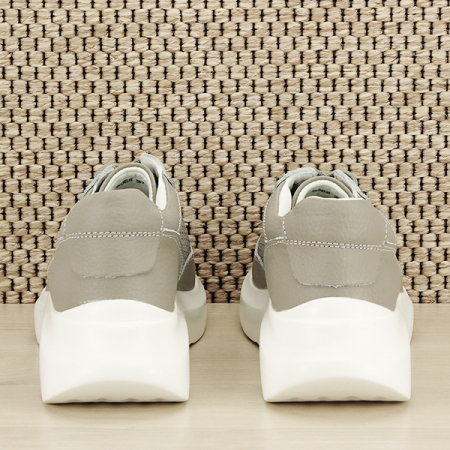 Sneakers piele naturala Aniela gri M5 [4]