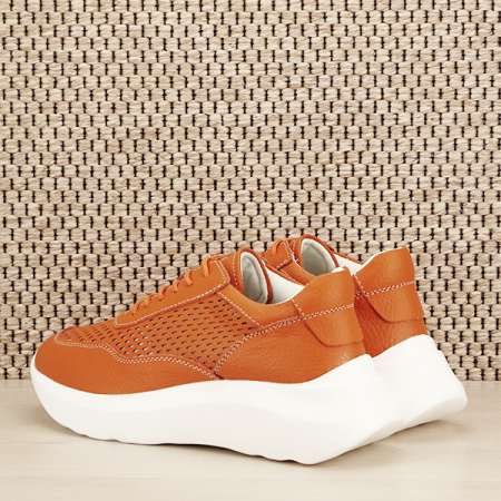 Sneakers piele naturala Aniela portocaliu M5 [3]