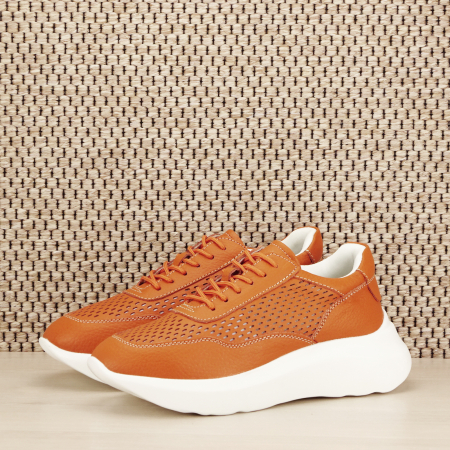 Femei - Sneakers piele naturala Aniela portocaliu M5