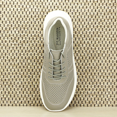 Sneakers piele naturala Veronica gri M4 [6]