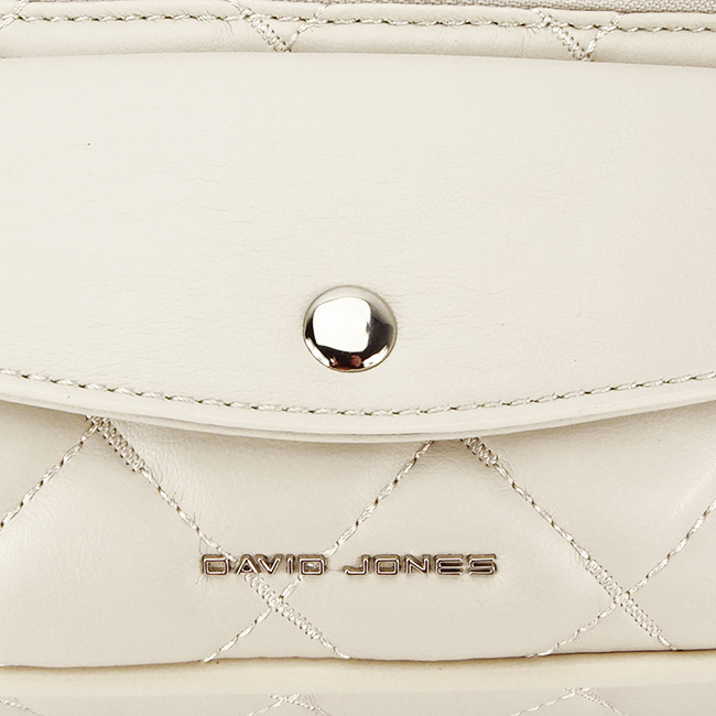 Borseta cu buzunare David Jones,B-6740-2 14,  12.5x21x7, Crem Crem