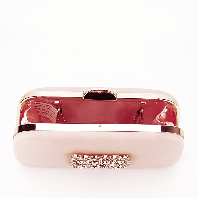 Clutch decorat cu brosa B-LK5672 06 Roz Roz