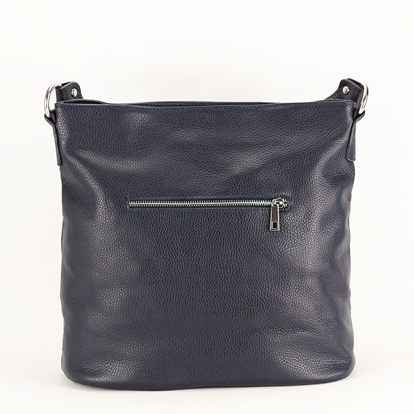Geanta din piele naturala bleumarin B-02605404 122 Bleumarin