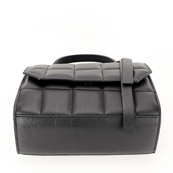 Geanta din piele naturala neagra B-9996 123 Negru