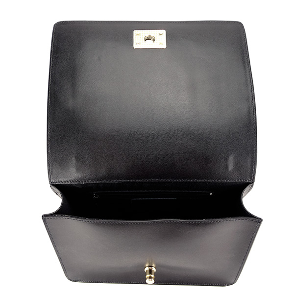 Geanta din piele naturala neagra B-9993 122 Negru