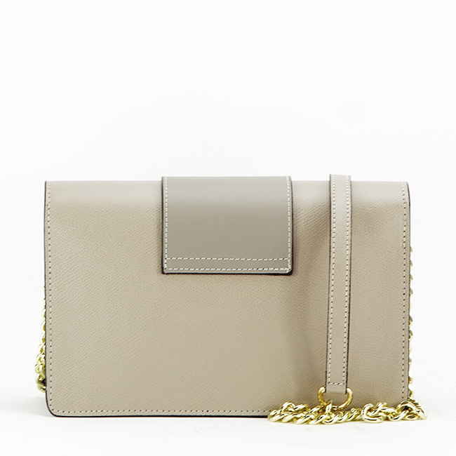 Geanta mica din piele naturala B-1589 123 Taupe Bej