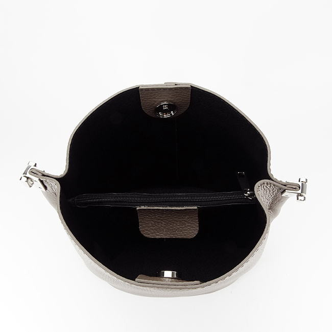 Geanta dama din piele naturala, B-8951 122, 28x24x17 cm, Negru Negru