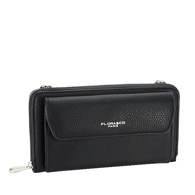 Portofel si port telefon FloraCo Paris B-H6017 07 Negru Negru