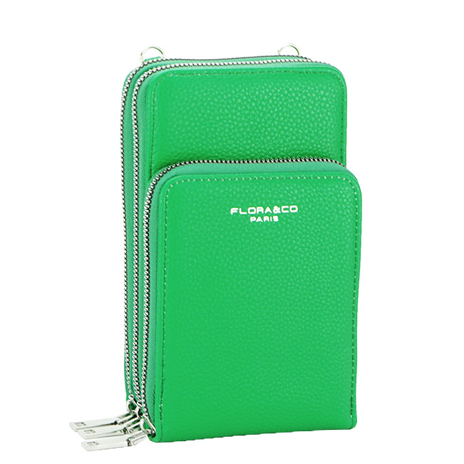Portofel si port telefon FloraCo B-6018 07 Verde Verde
