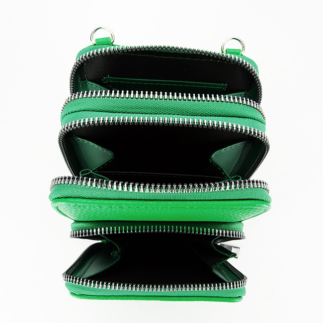 Portofel si port telefon FloraCo B-6018 07 Verde Verde