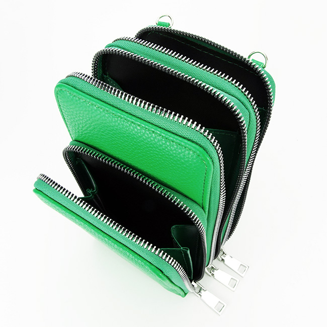 Portofel si port telefon FloraCo B-6018 07 Verde Verde