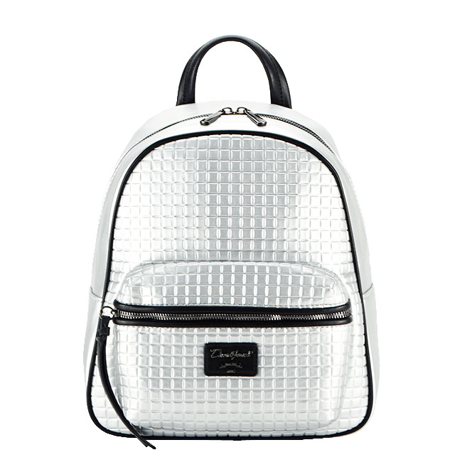 Rucsac David Jones imprimeu geometric B-6909-2 119 Argintiu Argintiu