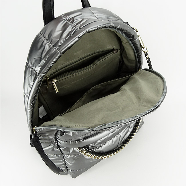 Rucsac dama FloraCo B-7006 119 Argintiu metalizat Gri