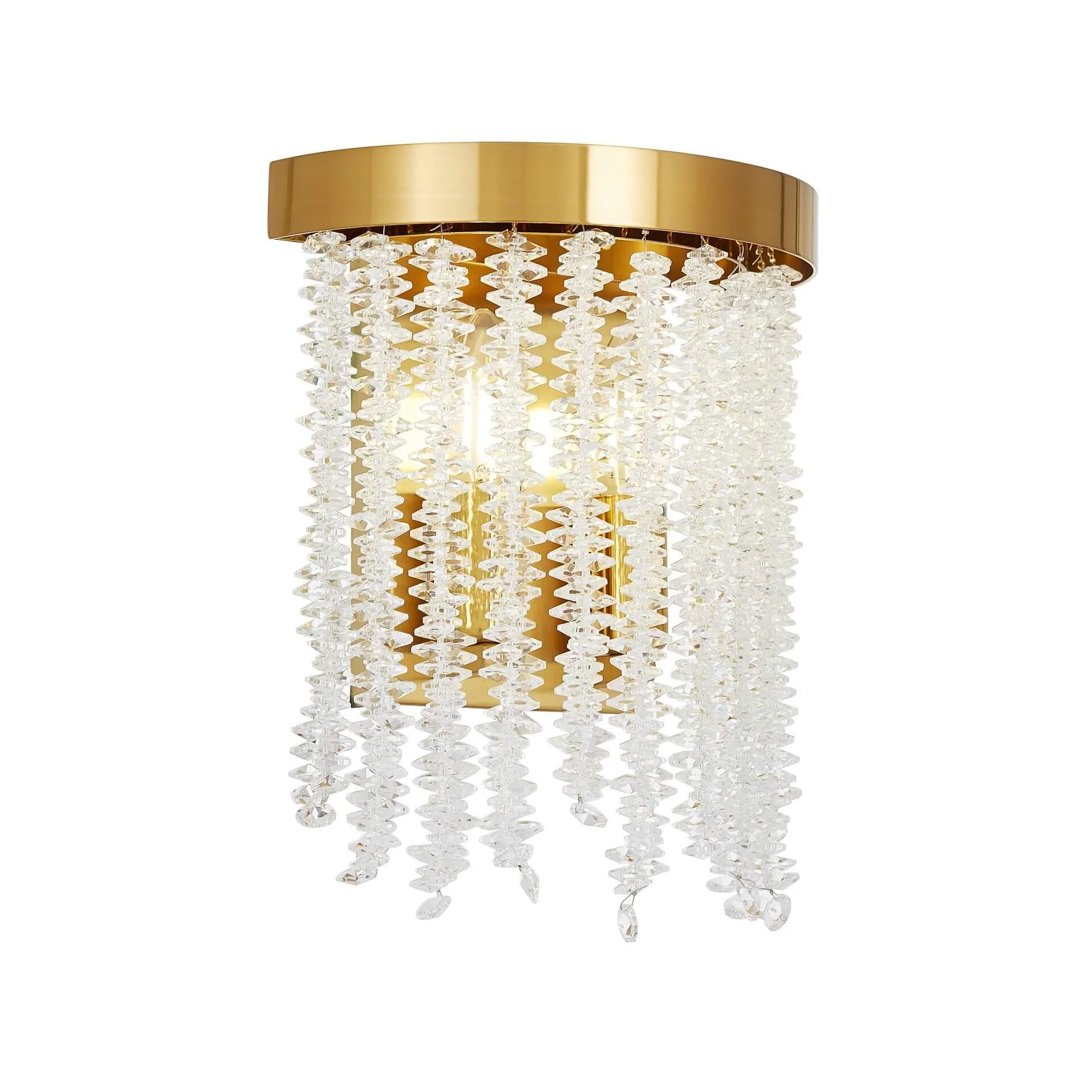 Aplica 6116/1 – corp de iluminat elegant cu franjuri din sticlă, finisaj auriu sau crom lucios, 2xE14 [2]