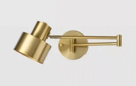Aplică de perete W 8013 CP din metal auriu cu braț extensibil și abajur orientabil [3]