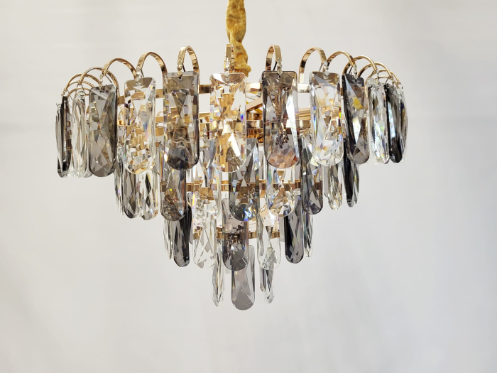 Candelabru 3361 Auriu din Metal cu Cristale K9, Formă Circulară, Ø40–60 cm [2]