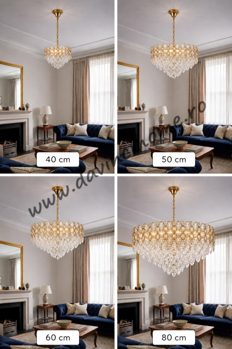 Candelabru 8805 Auriu cu Cristal K9 Design Circular [2]