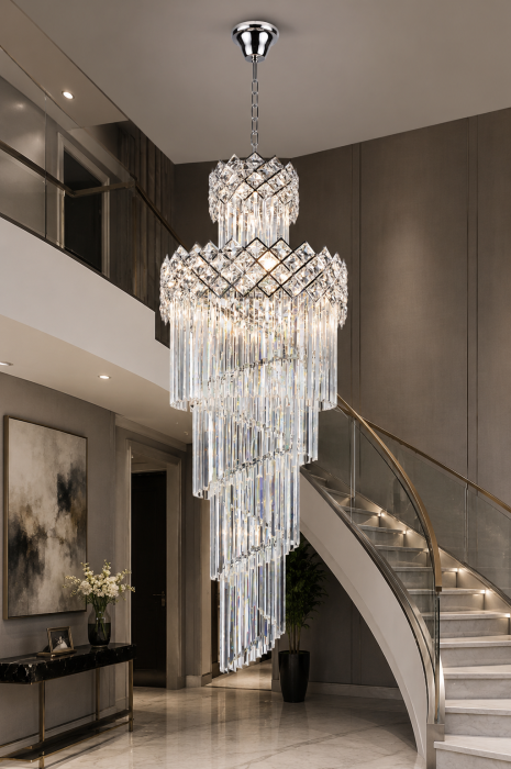 Candelabru Luxury 88158 cu Cristale K9 Auriu/Crom 60x180 cm [2]