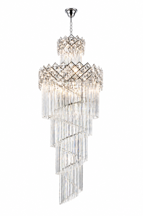 Candelabru Luxury 88158 cu Cristale K9 Auriu/Crom 60x180 cm [3]