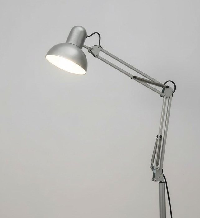 Lampadar de podea tip arhitect 930, metal, braț articulat, alb / negru / gri / roșu, H 180 cm [2]