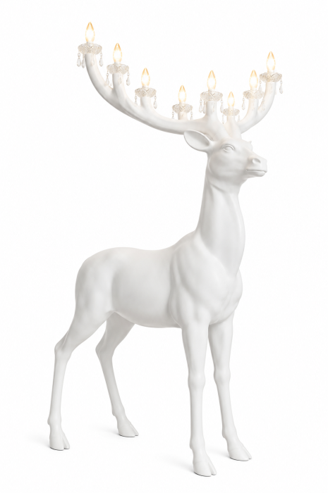 Lampadar decorativ L2090 Cerb alb cu 10 becuri E14 [3]