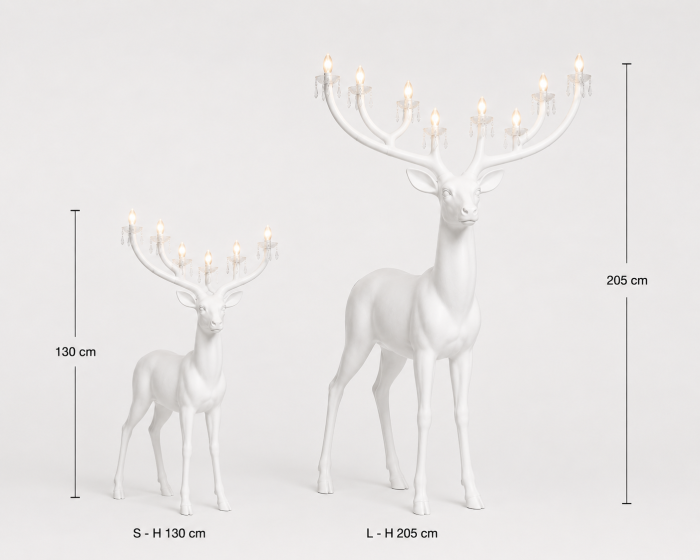 Lampadar decorativ L2090 Cerb alb cu 10 becuri E14 [4]