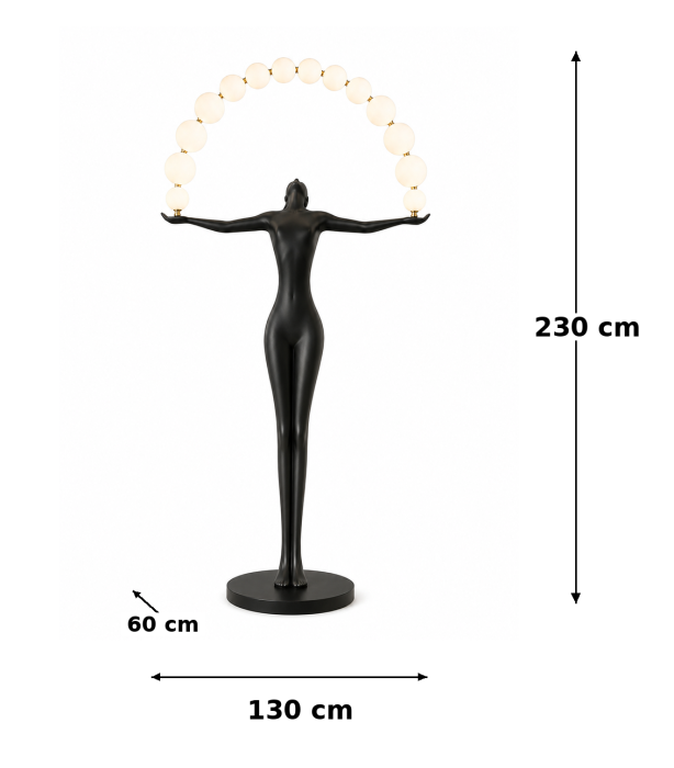 Lampadar L2083M decorativ cu siluetă neagră și globuri LED [5]