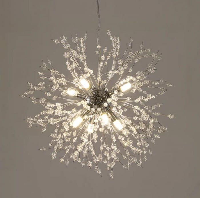 Lustră 2403/500 CH Modernă din Metal Crom și Acril – 8 LED-uri G9 Incluse [2]