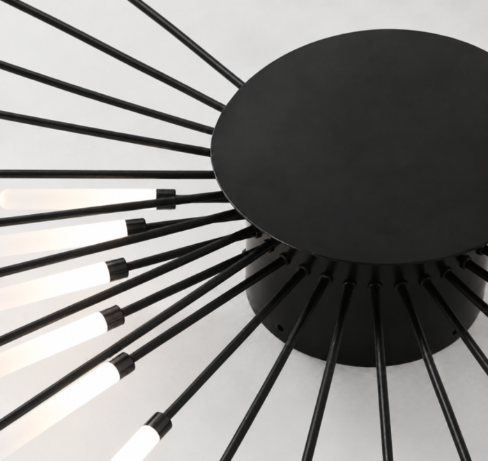 Lustră 8312/28 aurie, metal și acril, 28 de becuri G4 și 3 tipuri de lumină [3]
