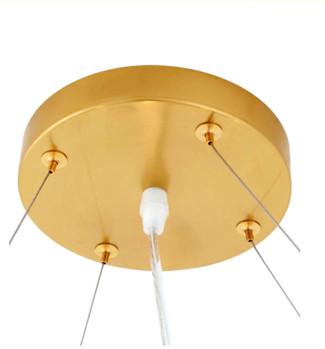 Lustră decorativă 6116, metal auriu cu cristale K9, stil natural elegant, suspendată, 60 / 120 / 160 cm [8]