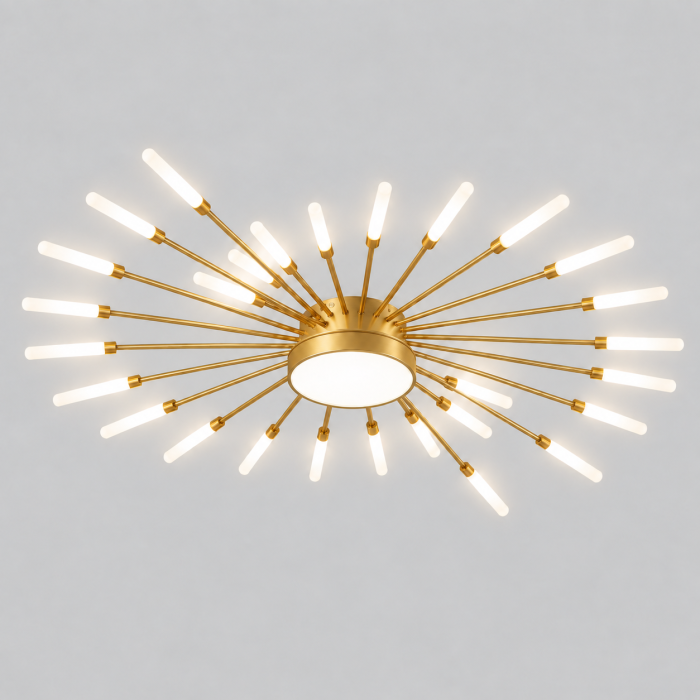 Lustră LED 2429/28 aurie, 120 cm, 80 W, cu telecomandă [2]
