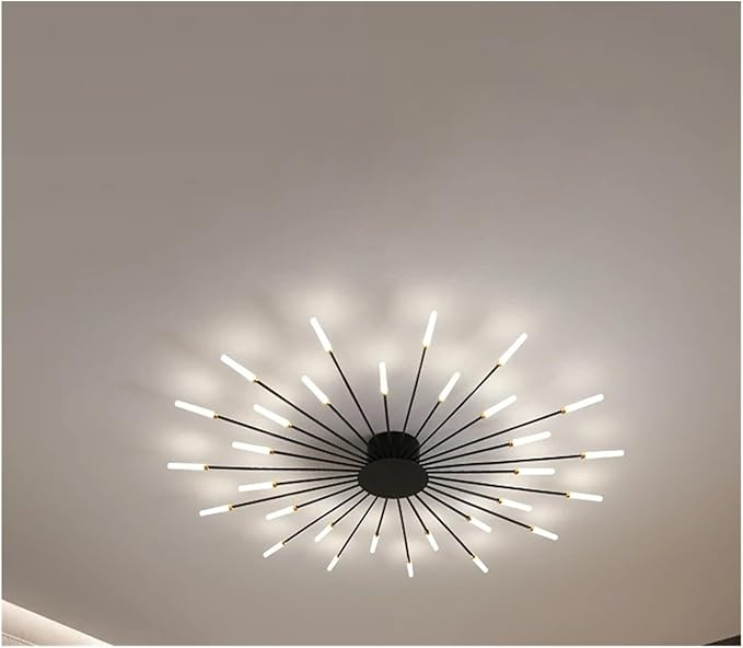 Lustră LED 2429/30C, metal auriu sau negru, raze solare, diametru 110 cm, 30 LED-uri [2]