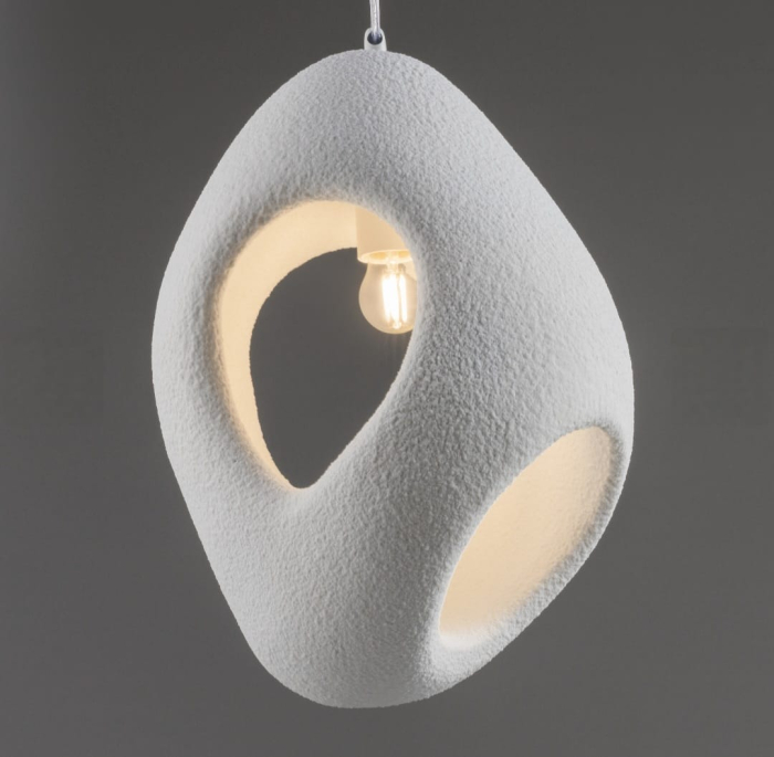 Lustră premium 2600/C din fibră de sticlă albă, design sculptural organic, H45 cm [3]