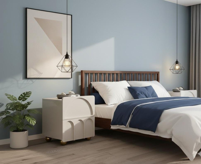 Noptieră MGG 483552 MDF alb mat, design curbat cu sertare arcuite și picioare sferice aurii, 50 cm înălțime [3]